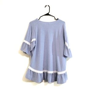 ASOS Tops - ASOS Lost Ink Plus Lace Trim Ruffle Smock Top ASOS Tops - ASOS Lost Ink Plus Lace Trim Ruffle Smock Top
